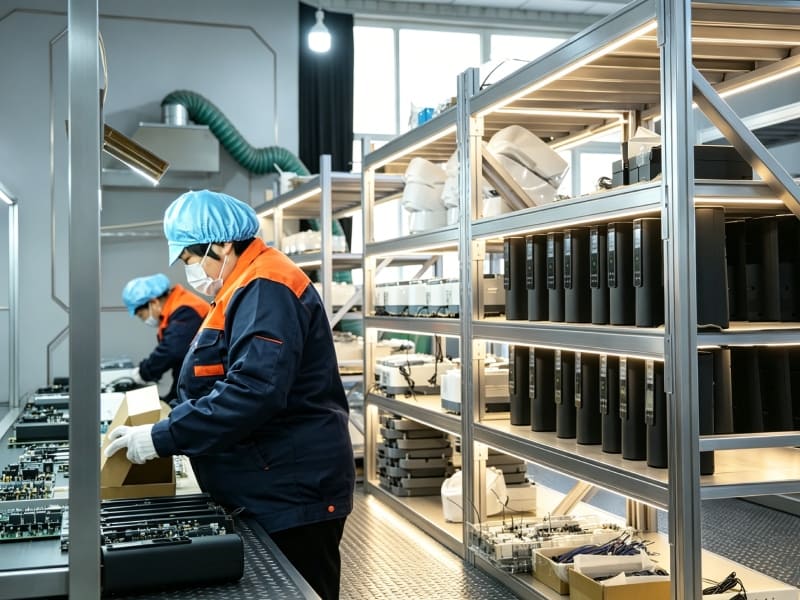 LEAMAI pneumatic compression air pump and controller assembly production