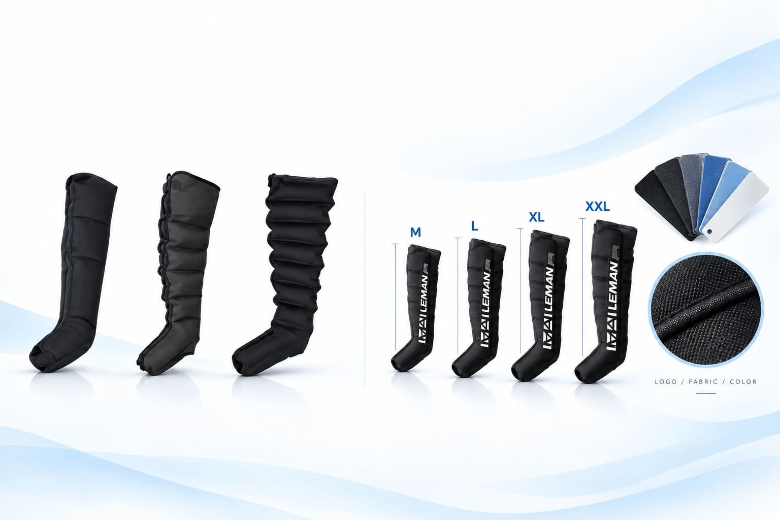 Compression boot sleeve configuration chamber and size customization
